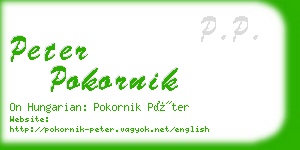 peter pokornik business card